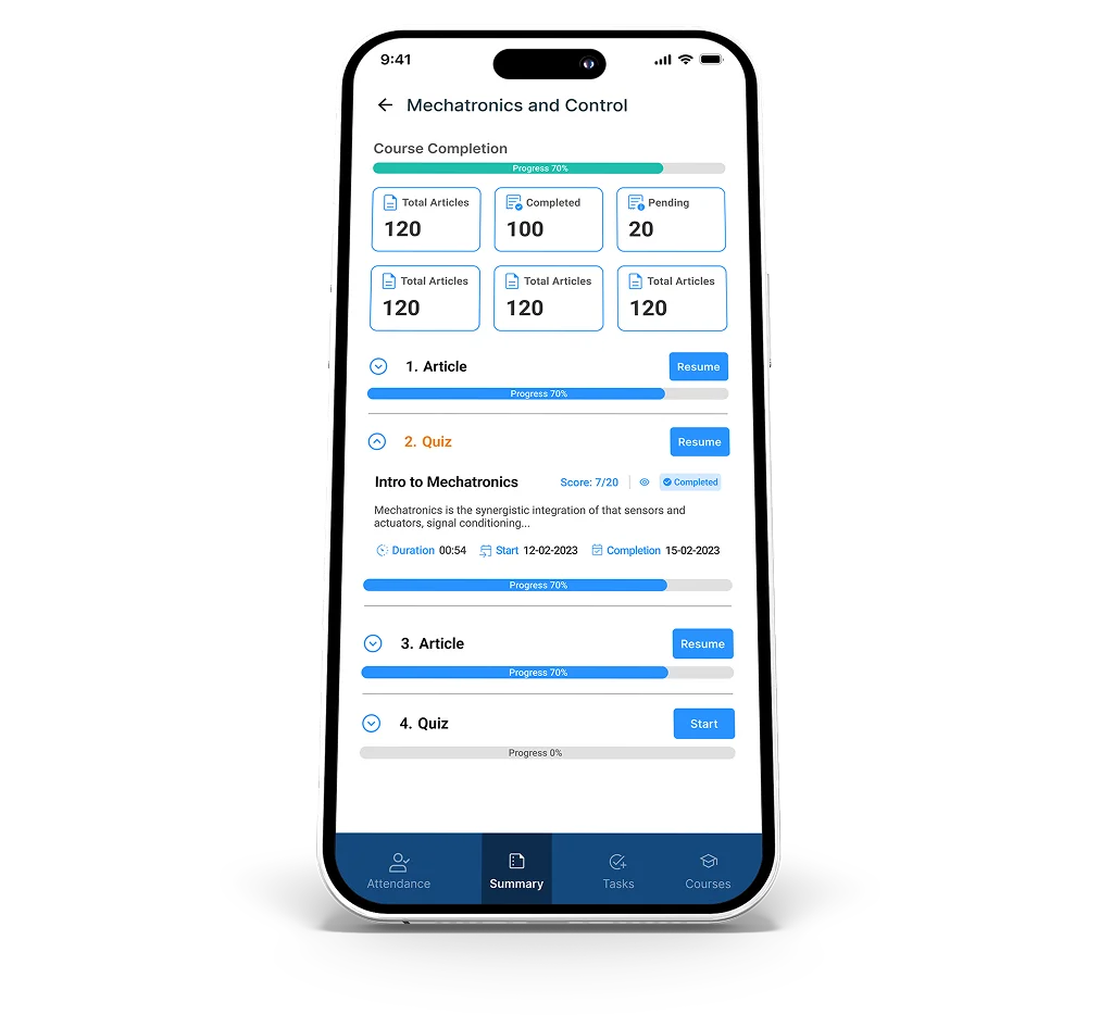 Course Tracking & Learning
